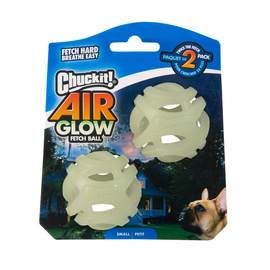 Pet Supplies Chuckit! Max Glow Air Fetch Piłka świecąca w ciemności zabawka dla psa small 5 cm 2 szt.