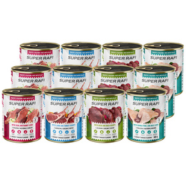 Super Rafi Mokra karma dla psa mix smaków zestaw 12 x 800 g