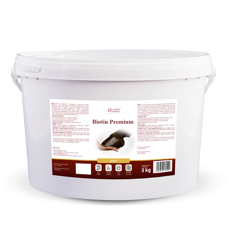 Over Horse Biotin Premium Dodatek do diety dla koni na wzmocnienie kopyt 3 kg