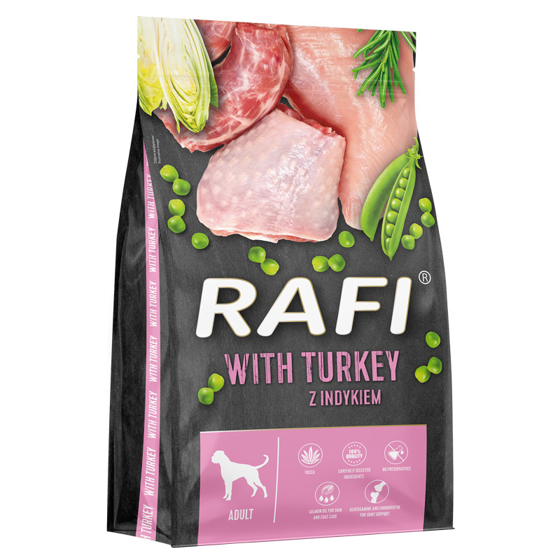 Sucha karma dla psa Rafi z indykiem worek 10 kg