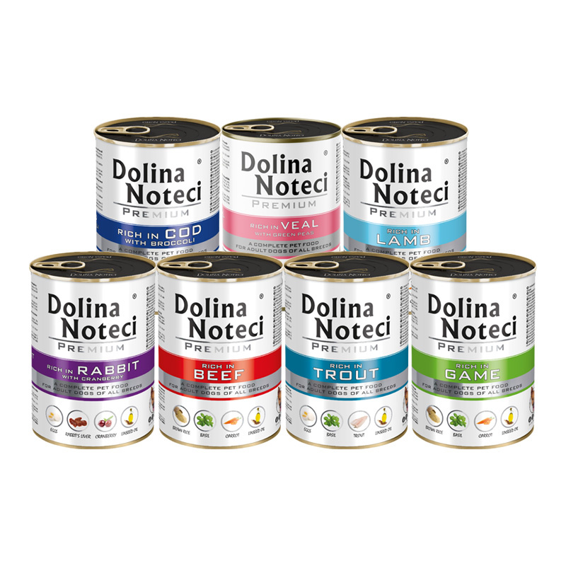 Mokra karma dla psa Dolina Noteci Premium Mix smaków bez drobiu 7 x 400 g