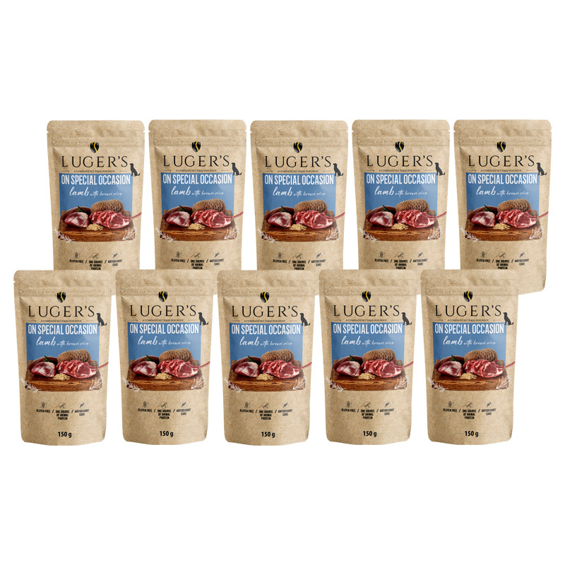 Karma mokra dla psa Luger's On Special Occasion jagnięcina z ryżem brązowym zestaw 10 x 150 g