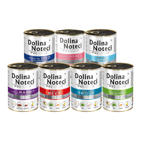 Mokra karma dla psa Dolina Noteci Premium Mix smaków bez drobiu 7 x 400 g