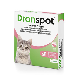 Krople na robaki i pasożyty Dronspot dla małych kotów 0.5 kg - 2.5kg 2 szt.