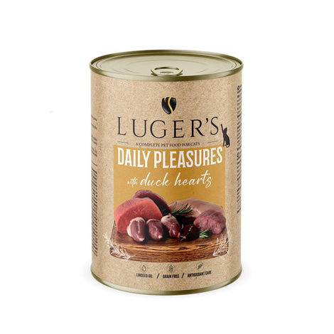 Karma mokra dla kota Luger's Daily Pleasures z sercami z kaczki 400 g