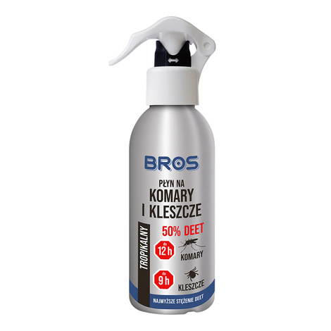 Bros Płyn na komary i kleszcze 50% DEET 130 ml