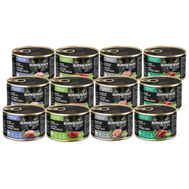 Karma mokra dla kotów Super Rafi Cat mix 4 smaków zestaw 12 x 185 g