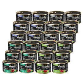Karma mokra dla kotów Super Rafi Cat mix 4 smaków zestaw 24 x 185 g