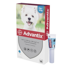 Bayer Advantix Krople na kleszcze dla psów 4 - 10 kg 1 ml 1 szt.