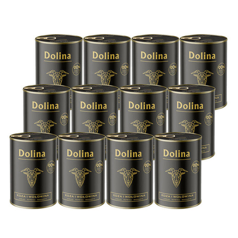 Mokra karma dla psa Dolina koza i wołowina zestaw 12 x 400 g