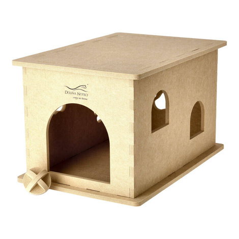 Domek z filcu dla psa Dolina Noteci beżowy 32 x 37 x 54 cm