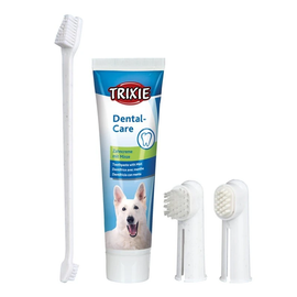 Trixie Zestaw do pielęgnacji zębów dla psa pasta 100 ml + 3 Szczoteczki