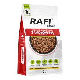 Sucha karma dla psa Rafi Classic z wołowiną i warzywami worek 10 kg