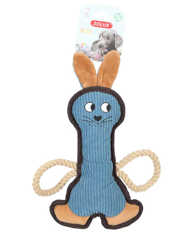Zolux Zabawka dla psa wytrzymała Królik Buddy niebieski 33 cm