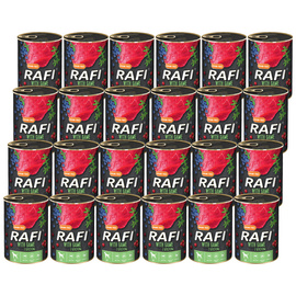 Mokra karma dla psa Rafi z dziczyzną zestaw 24 x 400 g