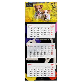 Kalendarz 2024 trójdzielny Psy