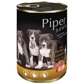 Mokra karma dla psa junior Piper z żołądkami kurczaka i ryżem 400 g