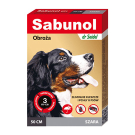 Obroża przeciw pchłom Sabunol GPI dla psa szara 50cm