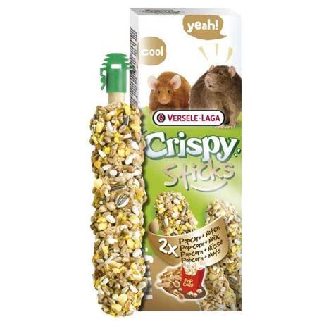 2 kolby popcornowo - orzechowe dla szczurów i myszek  Versele Laga Chrispy Sticks Rats-Mice Popcorn&Nuts 110g