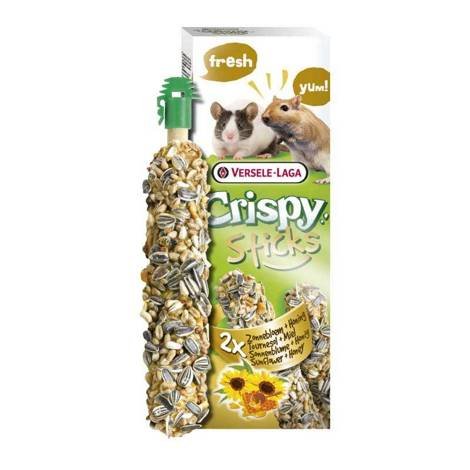 2 kolby słonecznikowo miodowe dla myszoskoczków i myszek Versele Laga Crispy Sticks Gerbils-Mice Dunflower&Honey 110g