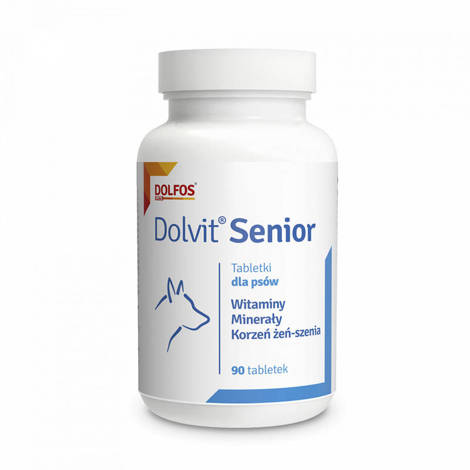 Dolfos Suplement diety Dolvit Senior 90 tab. kompleks witamin dla starszych psów