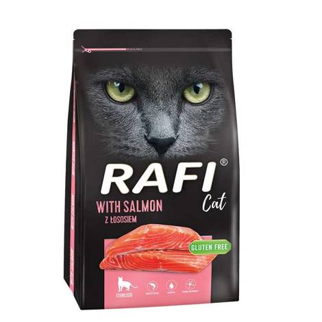 Karma sucha dla kota Rafi Cat Sterilised z łososiem 7 kg 