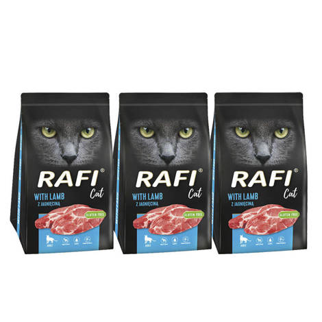 Karma sucha dla kota Rafi Cat z jagnięciną 3 x 1,5 kg 