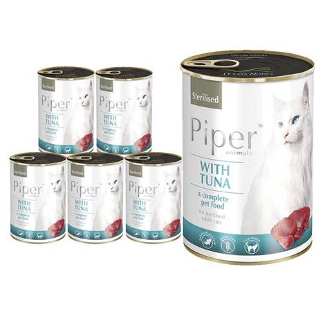 Mokra karma dla kotów sterylizowanych Piper Animals Sterilised z tuńczykiem zestaw 12 x 400 g