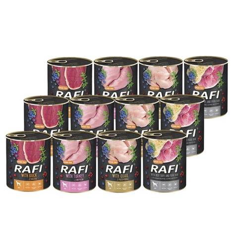 Mokra karma dla psa Rafi Mix 1 12 x 800 g