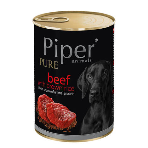 Mokra karma dla psa alergika Piper Pure z wołowiną i ryżem brązowym 400 g