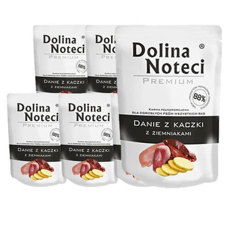 Mokra karma dla psów Dolina Noteci Premium Danie z kaczki z ziemniakami zestaw 10 x 300 g
