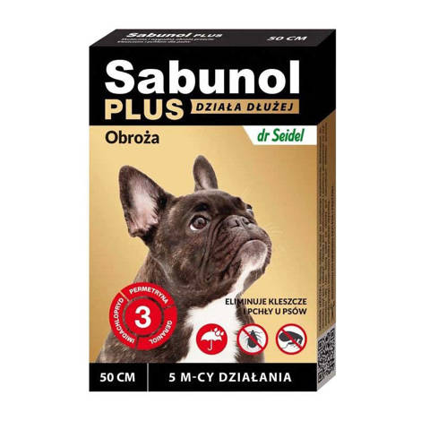Obroża przeciw pchłom Sabunol Plus dla psa 50cm
