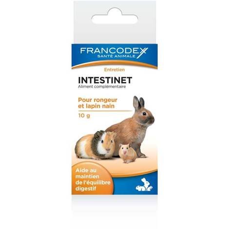 Preparat dla gryzoni na trawienie Francodex Intestinet - reguluje pracę jelit gryzoni 10 g