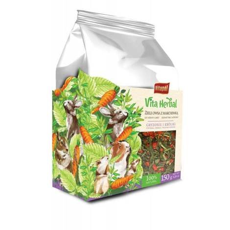 Przysmak dla gryzoni Vitapol Herbal ziele owsa z marchewką, 150 g