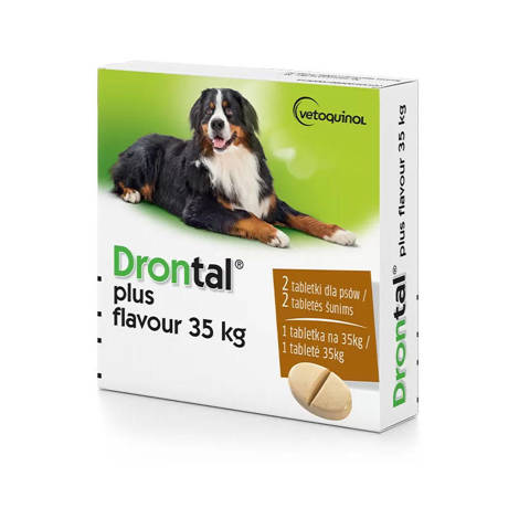 Tabletki na robaki Drontal Flavour Plus dla Psa powyżej 35 kg 2 szt.