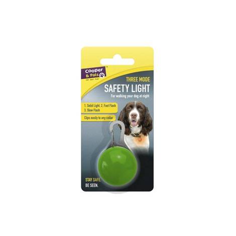 Zawieszka dla psa ze światełkiem LED zielona