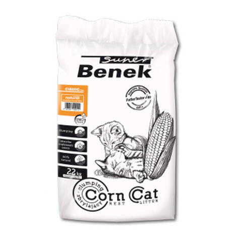 Żwirek dla kota Certech Super Benek Corn Cat Classic Naturalny 22 kg